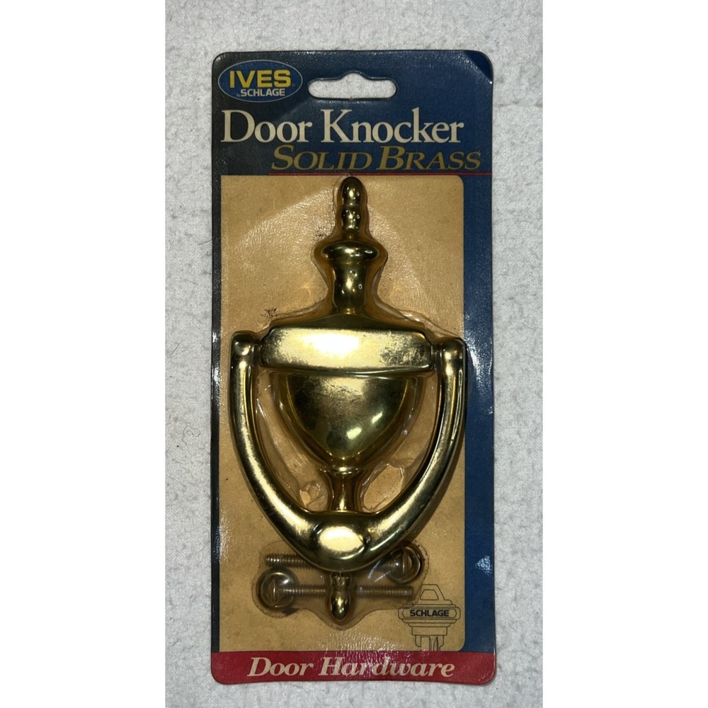 Ives SCHLAGE Solid Brass Door Knocker C2-3102-605 Brass Door Hardware New